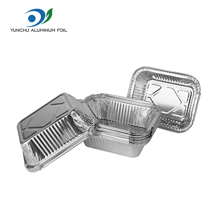 Obdélníkový grilovací nádoby na hliníkové fólii Obdélníkový grilovací nádoby na hliníkové fólii