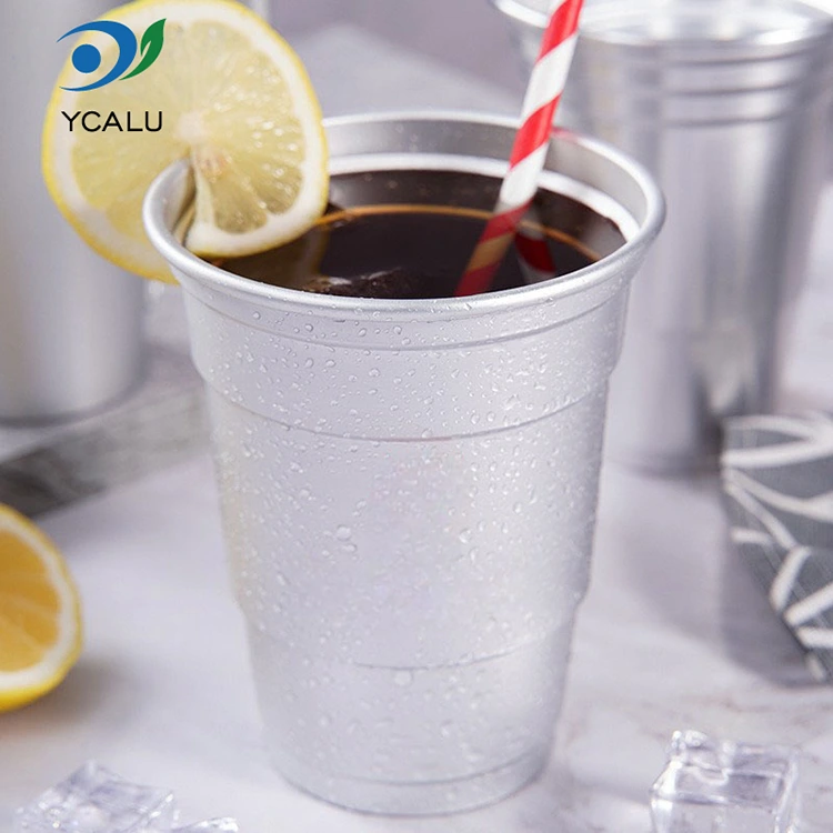 16oz jednorázový pohár na pití z hliníkové fólie