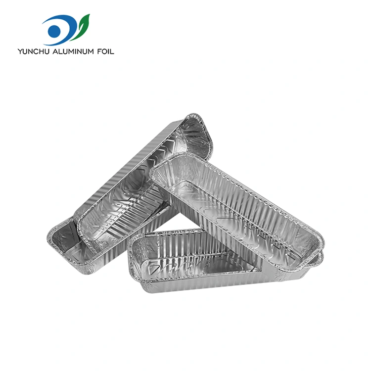 Obdélníkové pečení grilované stříbrné hliníkové fólie kontejnery