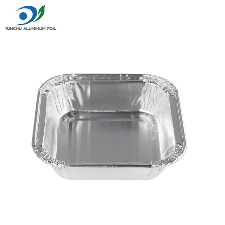 Square Cake Air Frityer Silver Hliníková fólie nádoby