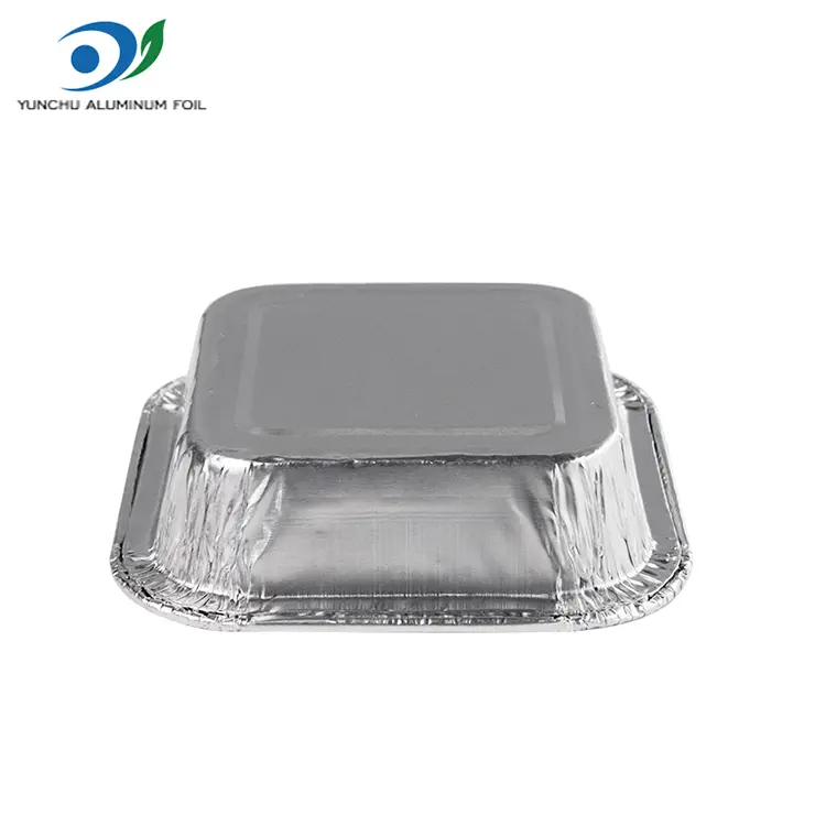 Square Cake Air Frityer Silver Hliníková fólie nádoby