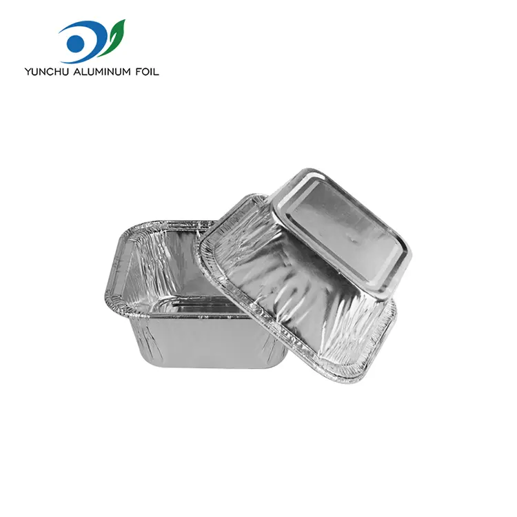 Square Air Frityer Pečení stříbrné hliníkové fólie nádoby