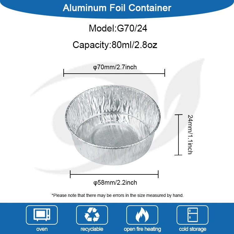 Cake Pečení Cup stříbrná hliníková fólie s potravinami nádoba