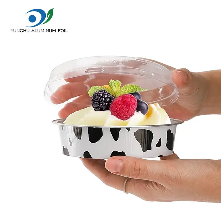 Jednorázové pečení balení kulaté hladké zvětšení hliníkových fólií kontejnerů