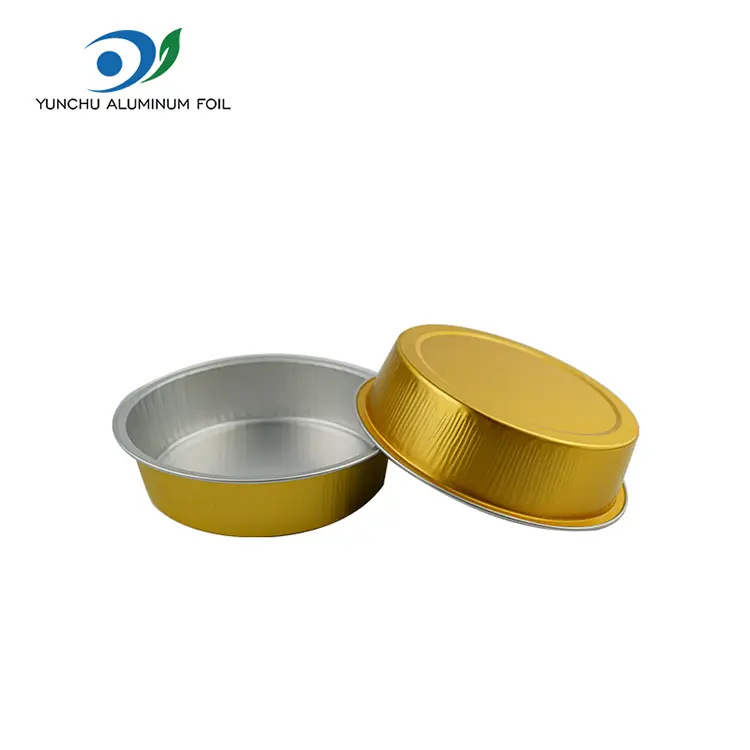 Jednorázové pečení balení kulaté hladké zvětšení hliníkových fólií kontejnerů