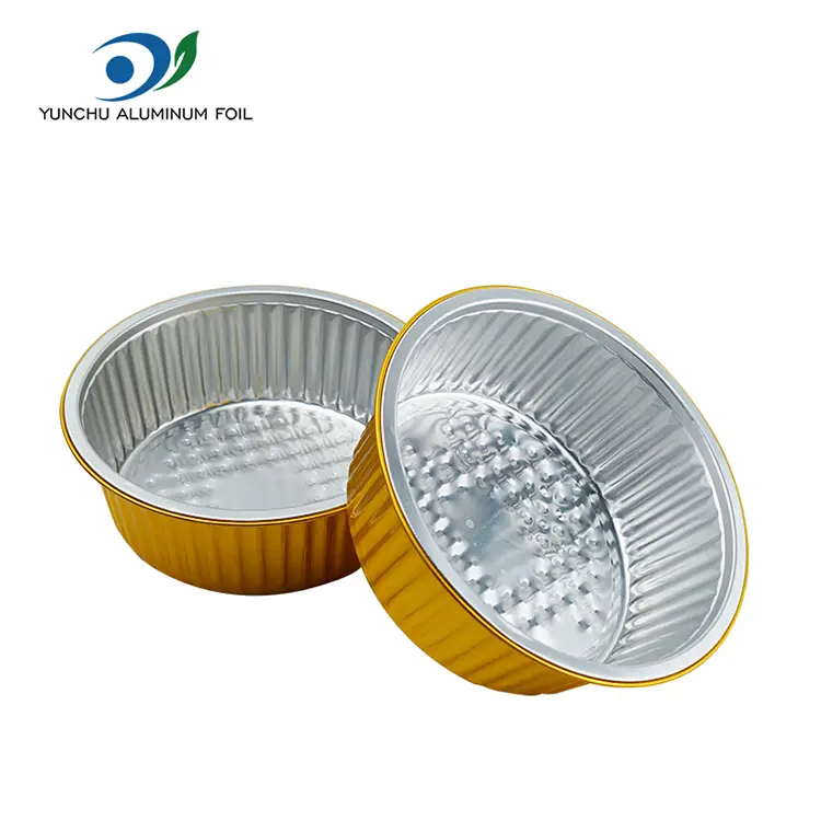 Jednorázové zásobníky na pečení kulaté nádoby na hliníkovou fólii