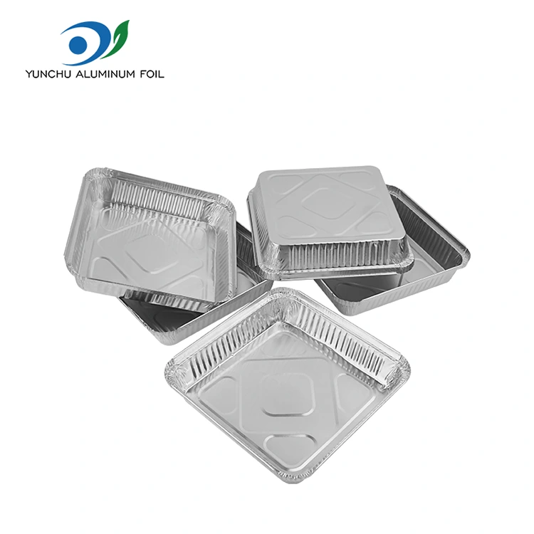 Jednorázové bbq špízy stříbrné hliníkové fólie kontejnery
