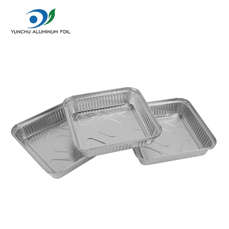 Jednorázové bbq špízy stříbrné hliníkové fólie kontejnery