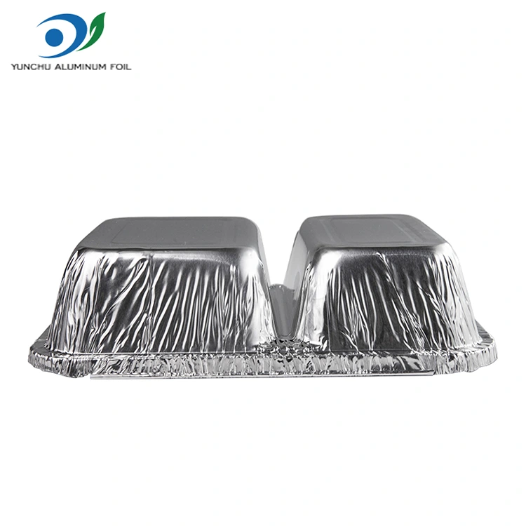 Jednorázové kompartment rychlé občerstvení stříbrné hliníkové fólie kontejnery