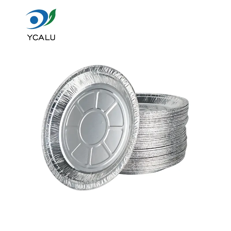 Jednorázová disková fritéza Nádoby na potraviny ze stříbrné hliníkové fólie