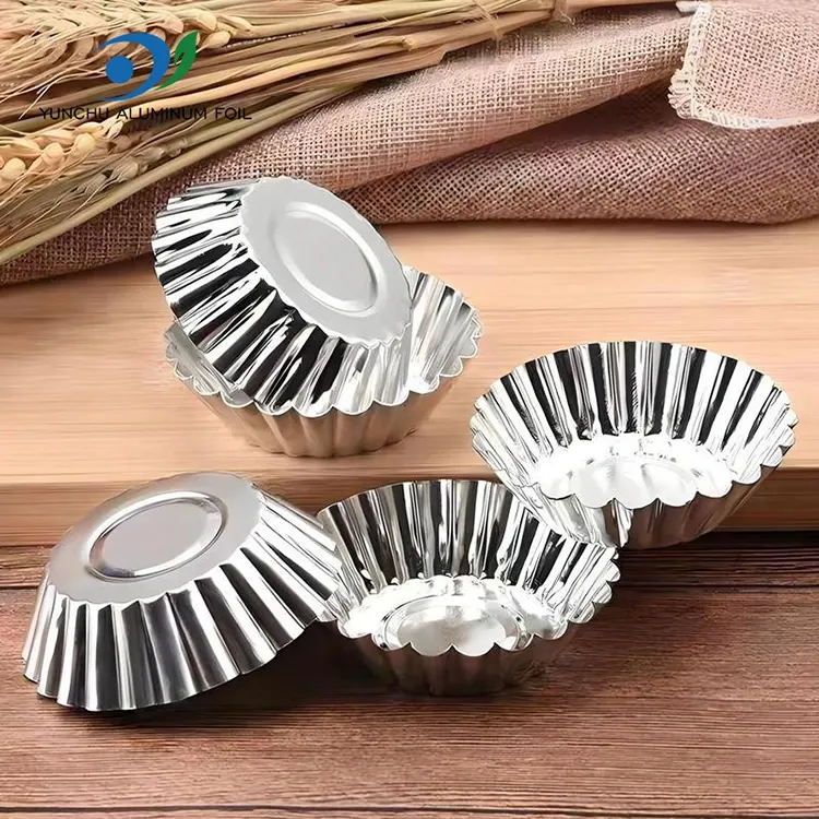 Vaječný koláč na pečení Stříbrné hliníkové fólie s potravinami nádoba