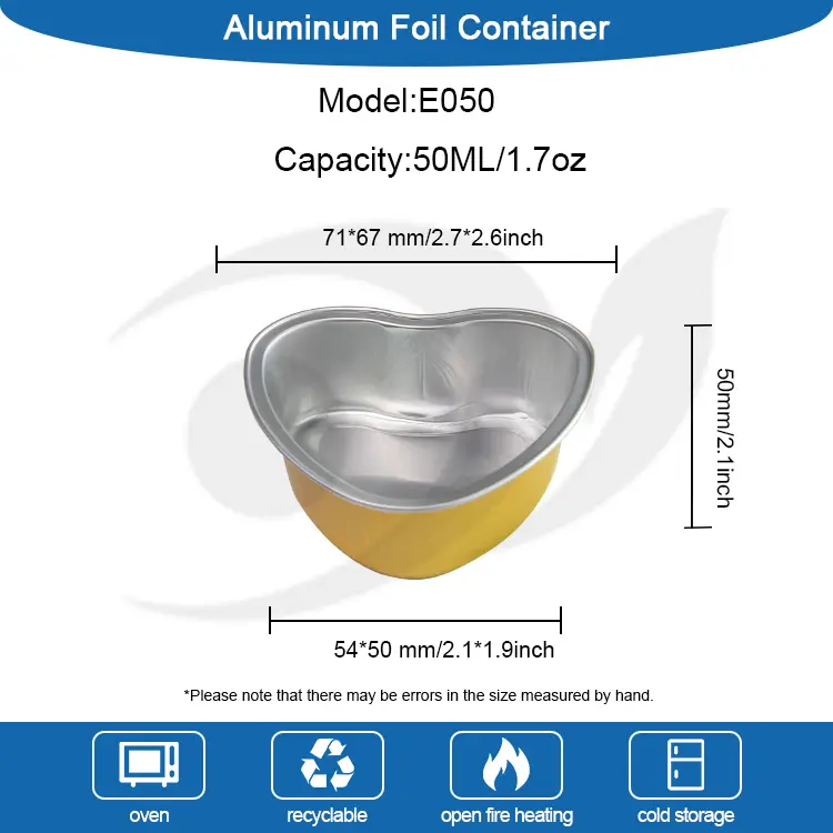 Srdeční pečeně s hladkou stěnou hliníkových fólií