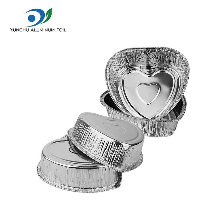 Srdeční koláč s sebou Silver Hliníková fólie