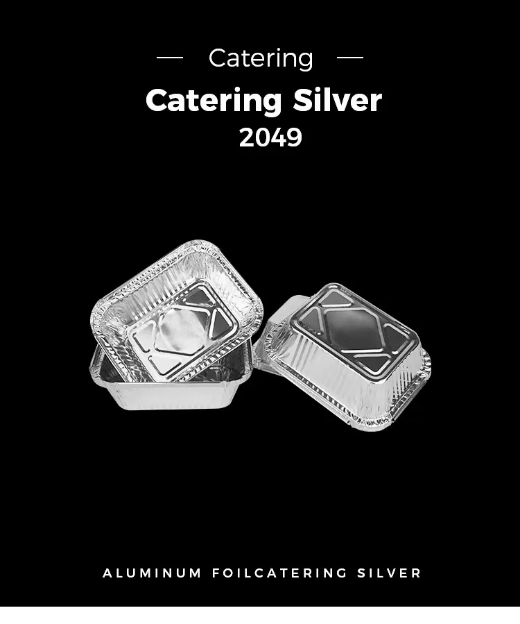 Rectangular barbecue Silver Aluminum Foil Containers