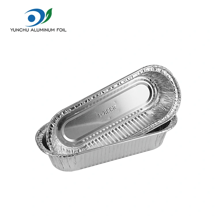 Oválné vzduchové fritézy pečení stříbrné hliníkové fólie nádoby
