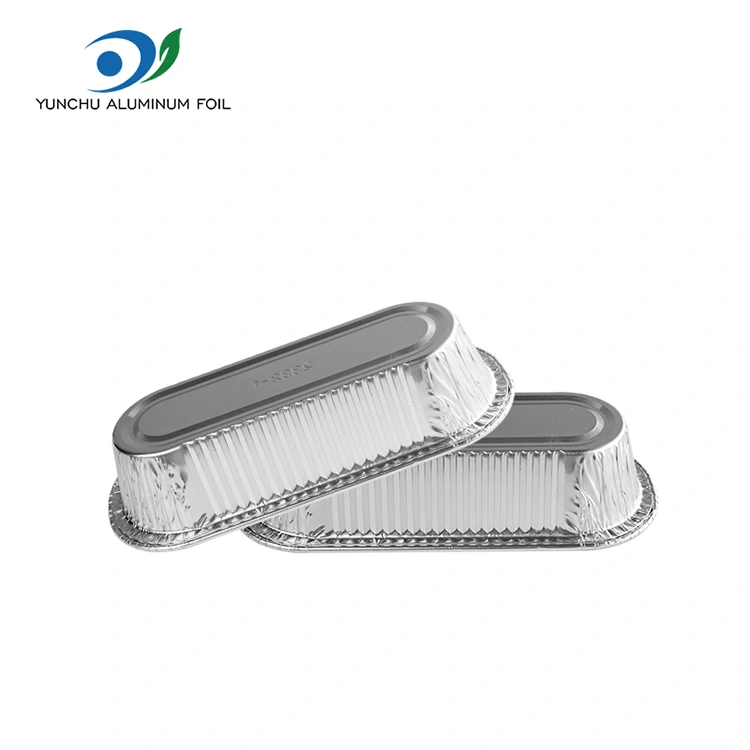 Oválné vzduchové fritézy pečení stříbrné hliníkové fólie nádoby
