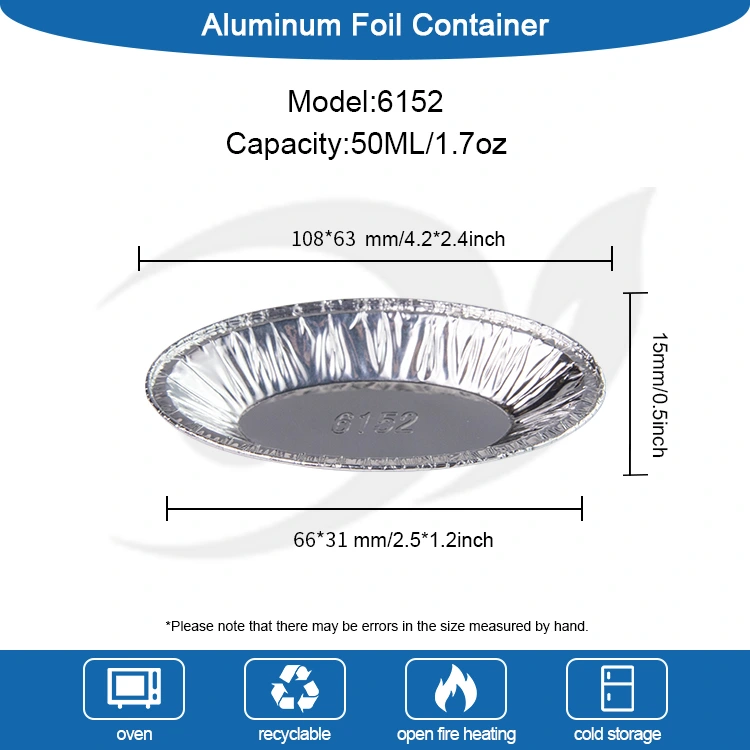 Oválný vaječný koláč stříbrný hliníkový fólii nádoby