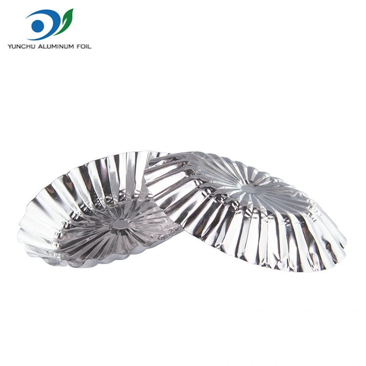 Oválný krajkový pudinkový koláč stříbrná hliníková fólie s potravinami nádoba Oválný krajkový pudinkový koláč stříbrná hliníková fólie s potravinami nádoba