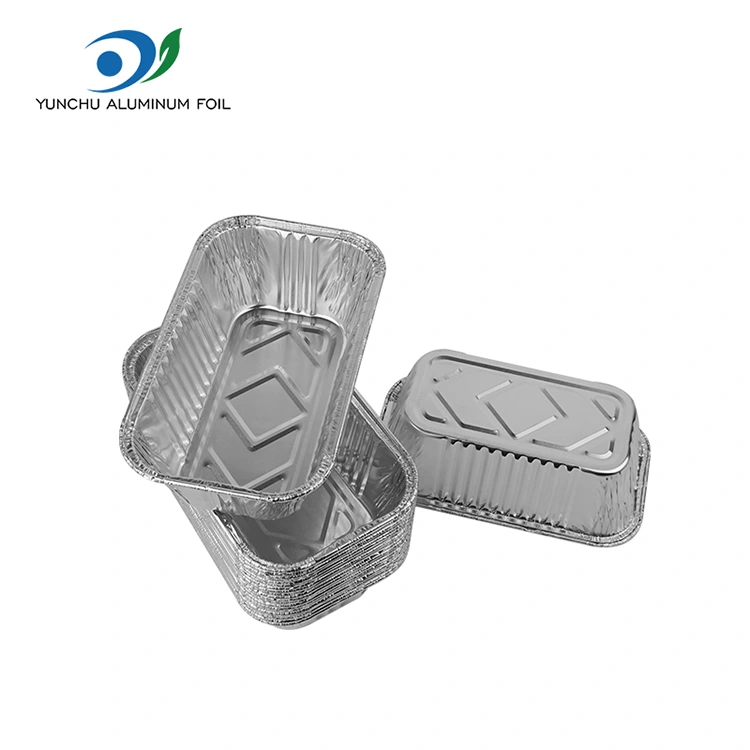 Obdélníkový vzduchový fritéza gril stříbrný hliníková fólie nádoby Obdélníkový vzduchový fritéza gril stříbrný hliníková fólie nádoby
