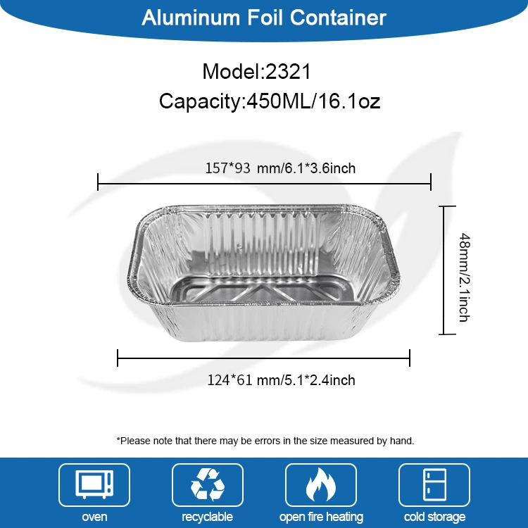 Obdélníkový vzduchový fritéza gril stříbrný hliníková fólie nádoby