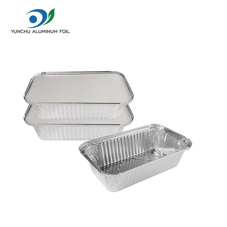 Obdélníkové vzduchové fritézy balení stříbrných hliníkových fólie nádoby
