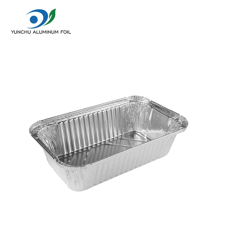 Obdélníkové vzduchové fritézy balení stříbrných hliníkových fólie nádoby