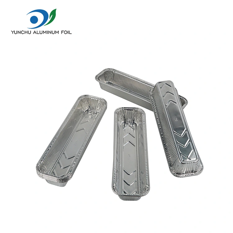 Obdélníkový chléb pečení stříbrné hliníkové fólie nádoby
