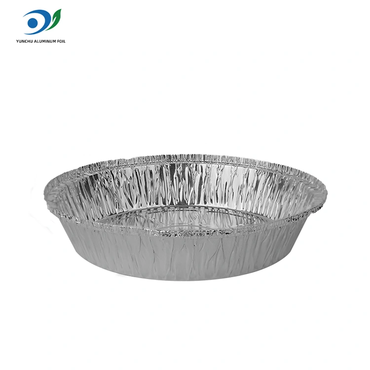 Kulatý vzduchový fritéza horký hrnec stříbrná hliníková fólie s potravinami nádoba Kulatý vzduchový fritéza horký hrnec stříbrná hliníková fólie s potravinami nádoba
