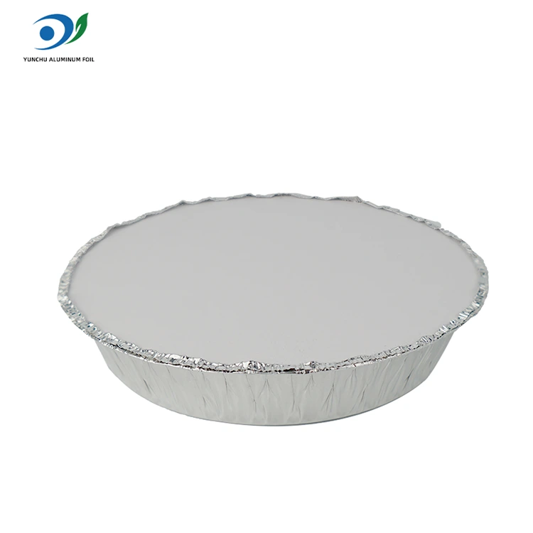 Kulatý vzduchový fritéza horký hrnec stříbrná hliníková fólie s potravinami nádoba