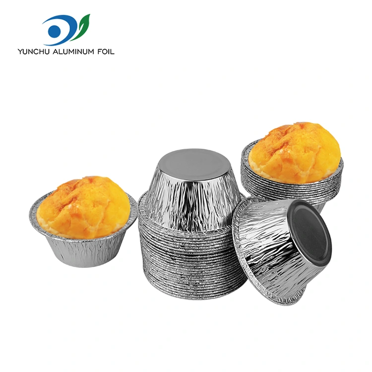 Kulatý pekař dort stříbrný hliníková fólie s potravinami nádoba