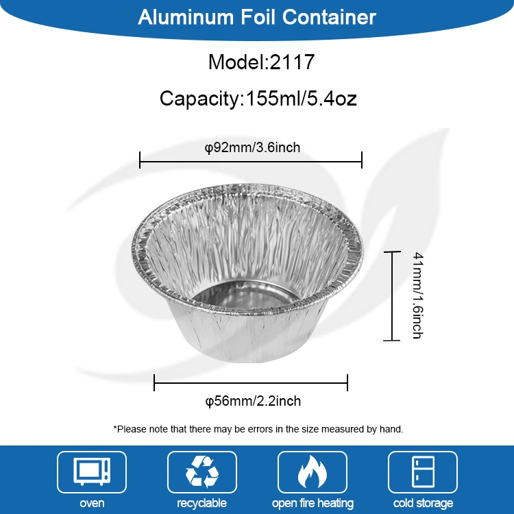 Kulatý pekař dort stříbrný hliníková fólie s potravinami nádoba