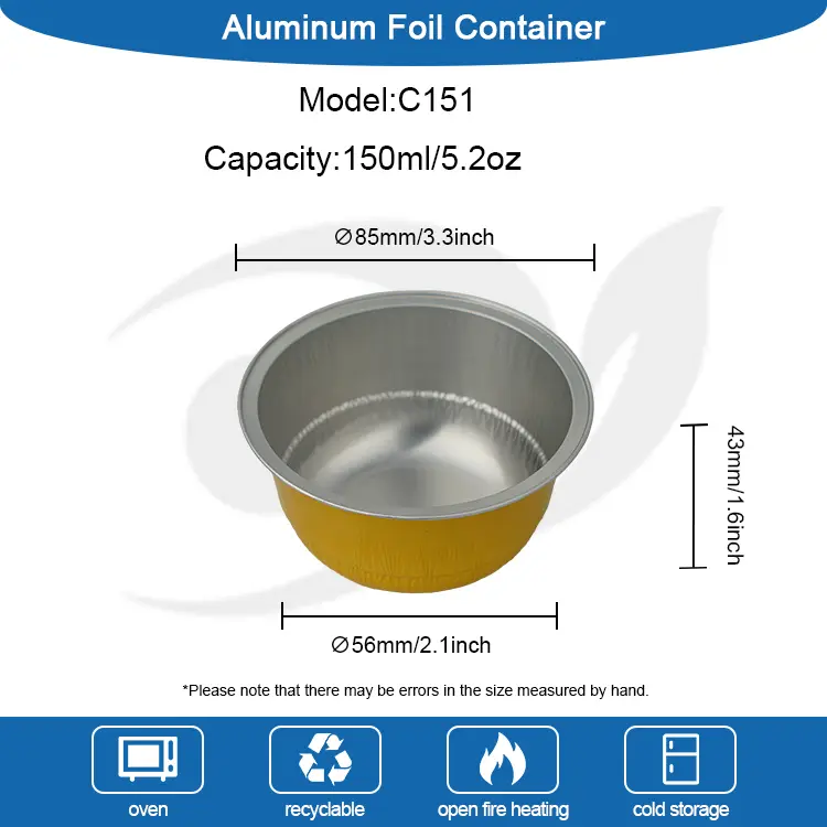 Zlatý dezertní pohár z hliníkové fólie – 150 ml kopulovitý tvar