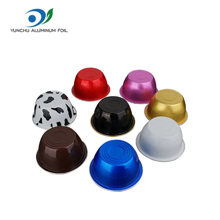 Kulatý dort barva hladké zváření hliníkových fólií nádoby