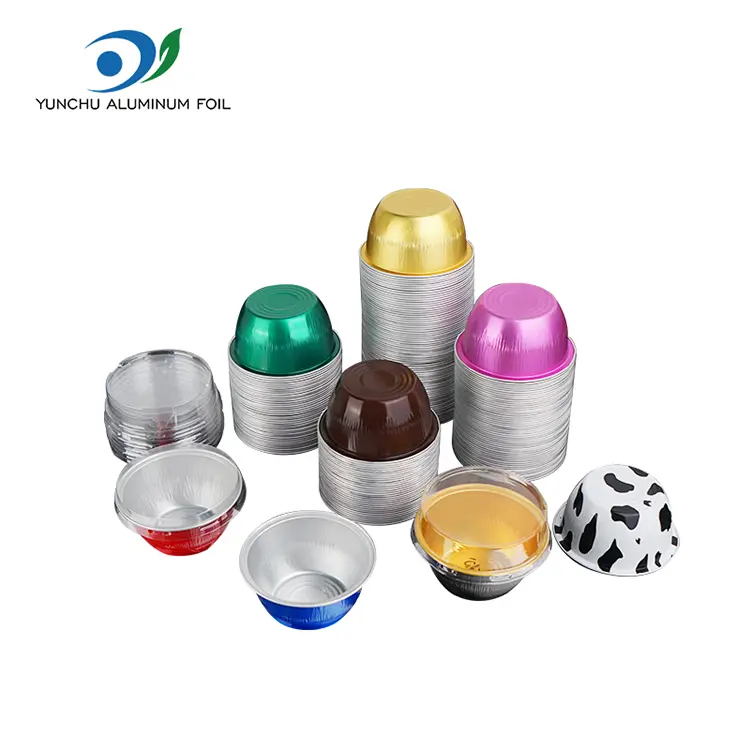 Kulatý dort barva hladké zváření hliníkových fólií nádoby