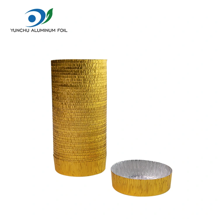 Kulatý malý pečení stříbrné hliníkové fólie s potravinami nádoba Kulatý malý pečení stříbrné hliníkové fólie s potravinami nádoba