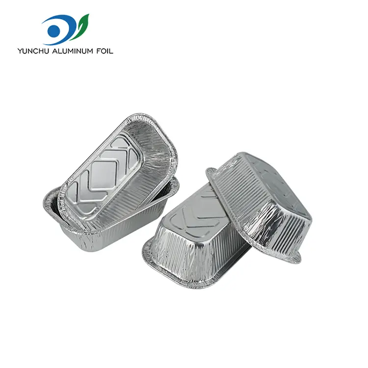 Square Air Frityer Catering Silver Hliníkové fólie nádoby