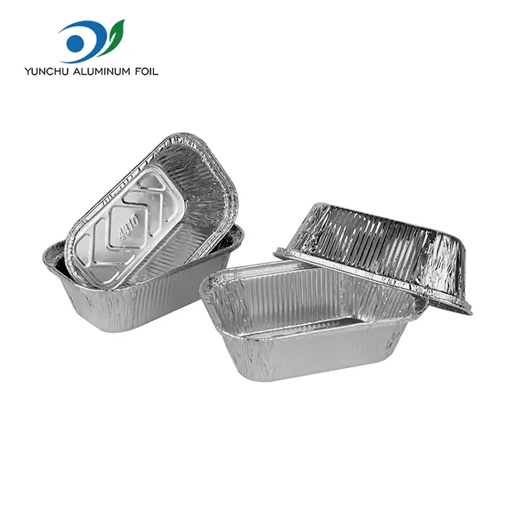 Čtvercové dort pečení stříbrné hliníkové fólie nádoby Čtvercové dort pečení stříbrné hliníkové fólie nádoby