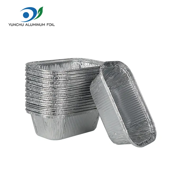 Čtvercové dort pečení stříbrné hliníkové fólie nádoby