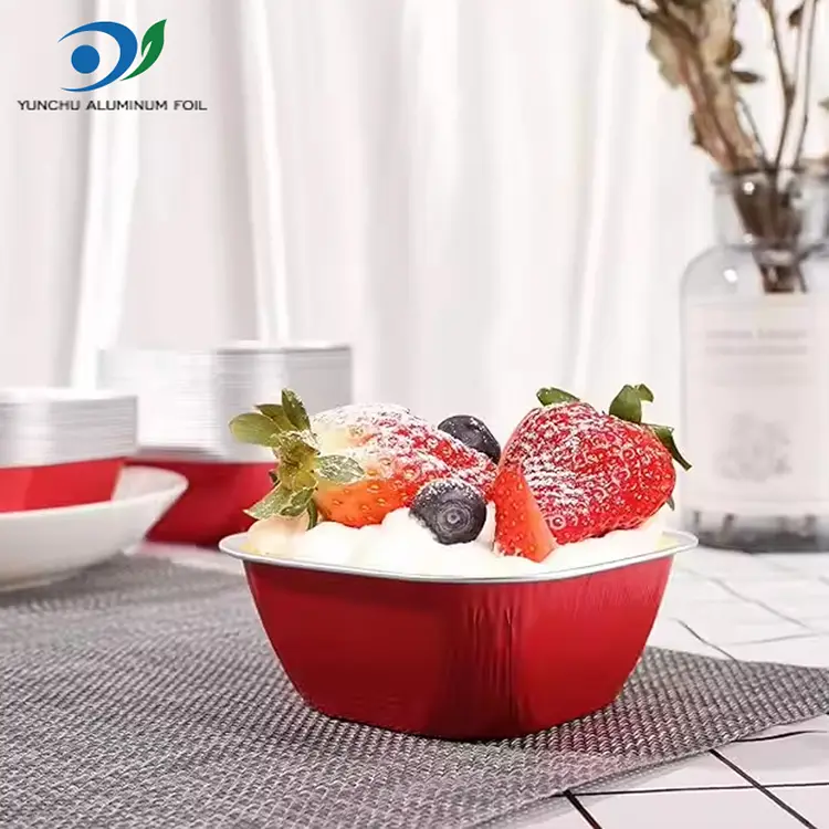 Čtvercová barevná pečení s hladkou stěnou hliníkových fólií